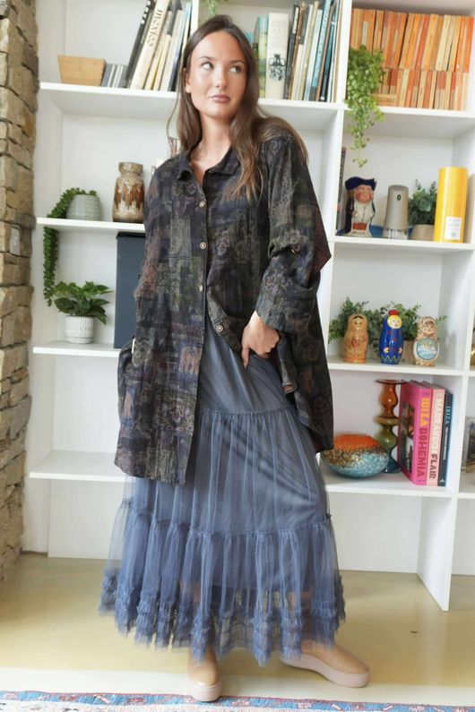 Shangri-La Longline Pocketed Shirt Jacket 2 /30 =